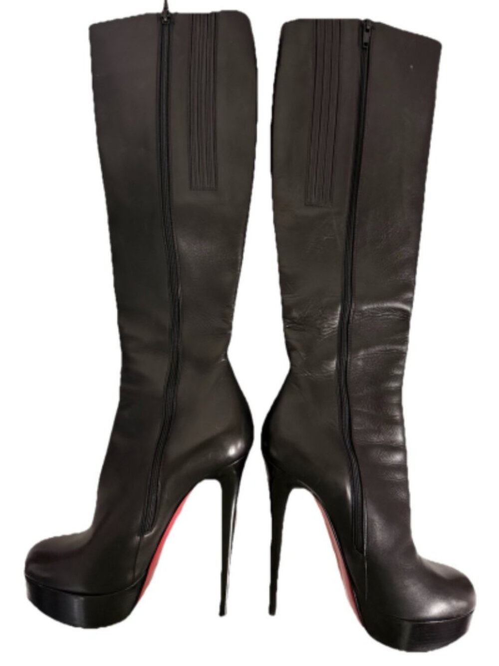 Christian Louboutin Botalili Knee High Boots Leather 120 Platf. Hls EU 38.5/US 8